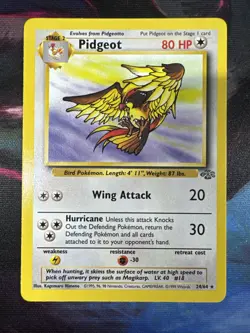 Pokemon TCG Pidgeot Card 24/64 Jungle Unlimited Edition Regular MP Vintage - Image 1
