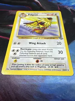 Pokemon TCG Pidgeot Card 24/64 Jungle Unlimited Edition Regular MP Vintage - Image 2