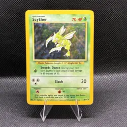 (NM) *No Symbol* Scyther #10/64 Holo 1999 Jungle Unlimited Vintage Pokemon Card - Image 1