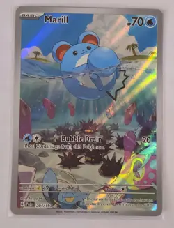 Marill 204/193 Illustration Rare Paldea Evolved Holo Pokemon TCG & Bonus Card - Image 2