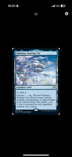 Otawara, Soaring City Kamigawa Neon Dynasty Legendary Land Blue Rare 271 - Image 1