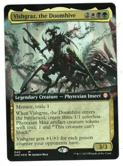 MTG Vishgraz the Doomhive Borderless Foil Phyrexia All One Magic The Gathering - Image 1