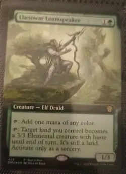 MTG Llanowar Loamspeaker - FOIL - Extended Art - Buy a Box Promo - Magic the - Image 1