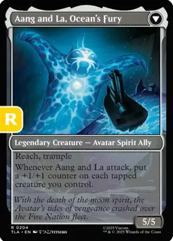 MTG Aang Swift Savior/Aang and La Ocean's Fury Avatar Rare Legendary Creature NM - Image 1