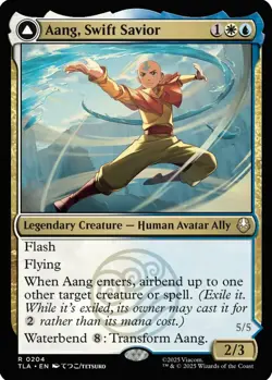 MTG Aang Swift Savior/Aang and La Ocean's Fury Avatar Rare Legendary Creature NM - Image 2