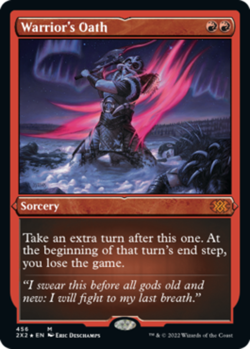 1x Warrior's Oath - Foil Etched Light Play MTG Magic - Kid Icarus - - Image 1