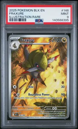 FRAXURE #146 ILLUSTRATION RARE 2025 POKEMON BLK EN BLACK BOLT PSA 9 LOW POP - Image 1