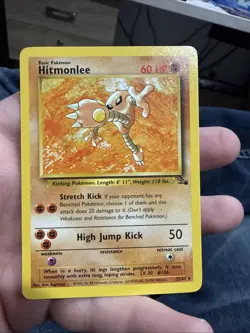 Pokemon Hitmonlee 22/62 Non Holo Fossil Unlimited - Image 1