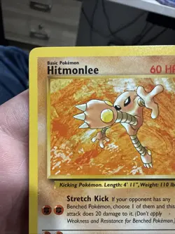 Pokemon Hitmonlee 22/62 Non Holo Fossil Unlimited - Image 2