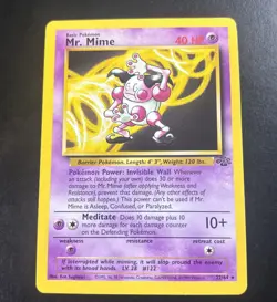 Pokemon TCG Mr. Mime 22/64 Jungle Set Unlimited Non-Holo Rare MP - Image 1