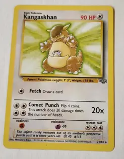Pokemon Vintage Non-Holo Rare Kangaskhan Jungle 21/64 WotC 1999 - Image 1