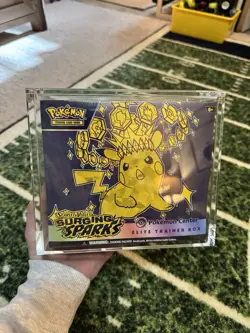 Pokemon Surging Sparks Pokemon Center Exclusive ETB Factory Sealed W/ Case - Image 1