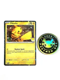 2026 Pikachu 051 Stamped Pokemon Day 30th Anniversary Promo with Coin - Image 1