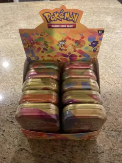 Pokemon TCG Scarlet & Violet 151 Mini Tins Display Case new sealed (10 tins) - Image 1