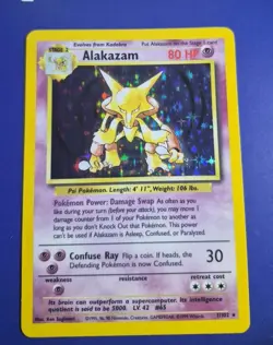 Pokemon TCG Alakazam Base Set 1/102 Holo 1999-2000 Wizards Base Set Holo Rare - Image 1