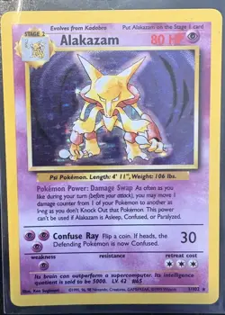 Pokemon TCG Alakazam Base Set 1/102 Holo 1999-2000 Wizards Base Set Copyright... - Image 1