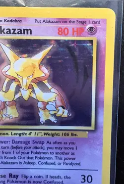 Pokemon TCG Alakazam Base Set 1/102 Holo 1999-2000 Wizards Base Set Copyright... - Image 5
