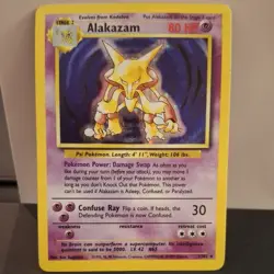 Pokemon TCG Alakazam Base Set 1/102 Holo 1999-2000 Wizards Base Set ships fast - Image 1