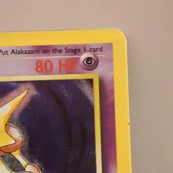 Pokemon TCG Alakazam Base Set 1/102 Holo 1999-2000 Wizards Base Set ships fast - Image 3