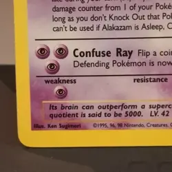 Pokemon TCG Alakazam Base Set 1/102 Holo 1999-2000 Wizards Base Set ships fast - Image 5