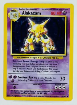 Pokemon TCG Alakazam Base Set 1/102 Holo 1999-2000 Wizards Base Set Copyright... - Image 1