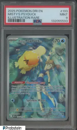 2025 Pokemon Dri En Illustration Rare #193 Misty's Psyduck PSA 9 MINT - Image 1