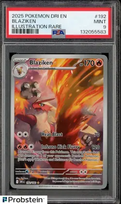 2025 Pokemon Dri En Illustration Rare #192 Blaziken PSA 9 MINT - Image 1