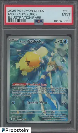 2025 Pokemon Dri En Illustration Rare #193 Misty's Psyduck PSA 9 MINT - Image 1