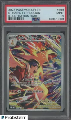 2025 Pokemon Dri En Illustration Rare #190 Ethan's Typhlosion PSA 9 MINT - Image 1