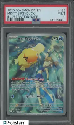 2025 Pokemon Dri En Illustration Rare #193 Misty's Psyduck PSA 9 MINT - Image 1
