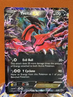 Pokemon Card Yveltal EX XY08 Ultra Rare Black Star Promo Near Mint 1020 - Image 1