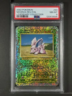 Nidoran Reverse Foil #83 2002 Pokemon Legendary Collection PSA 8 250001 - Image 1