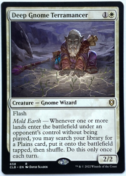 MTG Deep Gnome Terramancer Commander Legends: Battle for Baldur's Gate NM - Image 1