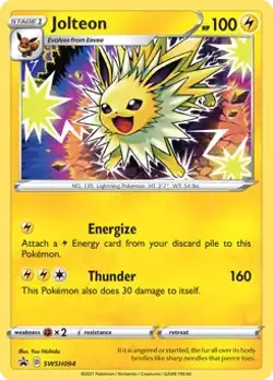 Jolteon - SWSH094 - Pokemon Sword & Shield Promo Rare Holo Card NM - Image 1