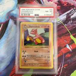 Charmeleon Shadowless Base Set 24/102 Pokemon 1999 - PSA 8 NM-MT - Image 1