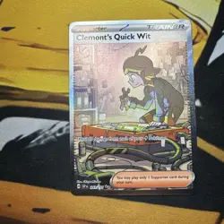 Pokemon CLEMONT'S QUICK WIT 243/191 - Surging Sparks - SPECIAL ILLUSTRATION RARE - Image 1