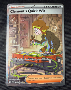 Pokemon Clemont's Quick Wit 243/191 Surging Sparks Special Illustration Rare NM - Image 1
