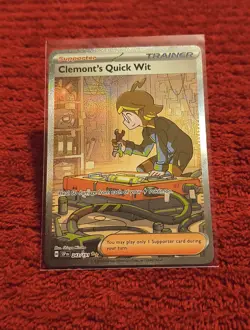 Pokemon TCG Clemont's Quick Wit 243/191 Special Illustration Surging Sparks - Image 1