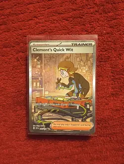 Pokemon TCG Clemont's Quick Wit 243/191 Special Illustration Surging Sparks - Image 3