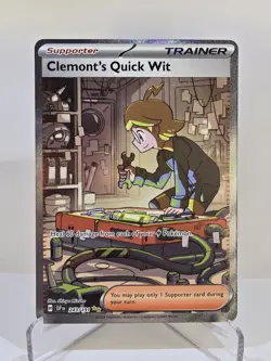 Clemont’s Quick Wit 243/191 Pokemon Surging Sparks Special Illustration Rare - Image 1