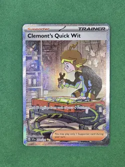 Clemont’s Quick Wit 243/191 Pokemon Surging Sparks Special Illustration Rare - Image 3