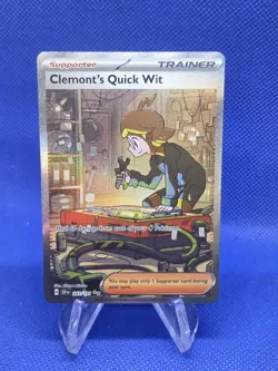 Pokemon Surging Sparks Clemont’s Quick Wit 243/191 Special Illustration Rare NM - Image 1