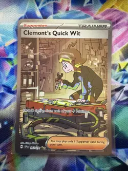 Pokemon Clemont's Quick Wit 243/191 Special Illustration Rare Surging Sparks - Image 1