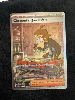 Pokemon TCG Clemont's Quick Wit 243/191 Special Illustration Rare Surging Sparks - Image 1