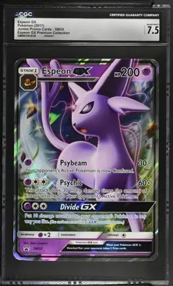 Pokemon English Espeon GX SM35 2017 Premium Collection Jumbo Promo Cards CGC 7,5 - Image 1