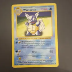 NM- Excellent Wartortle Pokemon TCG 1st Edition Creature Card 42/102 - Image 2