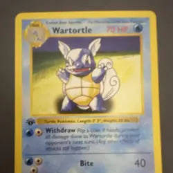 NM- Excellent Wartortle Pokemon TCG 1st Edition Creature Card 42/102 - Image 3