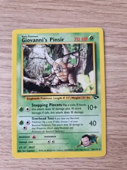 Pokemon TCG Giovanni's Pinsir Unlimited Edition Gym Challenge Rare - 24/132 - LP - Image 1