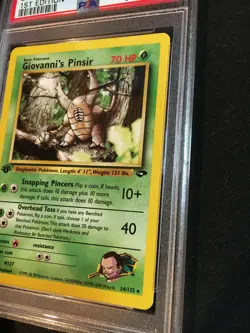 Pokemon Card TCG 2000 Gym Challenge Giovanni's Pinsir 1st Edition 24/132 PSA 10 - Image 2