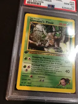 Pokemon Card TCG 2000 Gym Challenge Giovanni's Pinsir 1st Edition 24/132 PSA 10 - Image 3